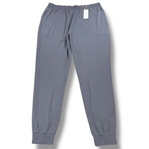 NWT Lacoste Mens Waffle Knit Jogger Sweatpants Size XL Grey